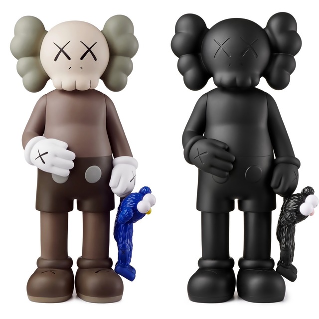 KAWS, ‘KAWS SHARE Set of 2 (KAWS share companion black & brown)’, 2020, Sculpture, Painted Vinyl Cast Resin, Lot 180