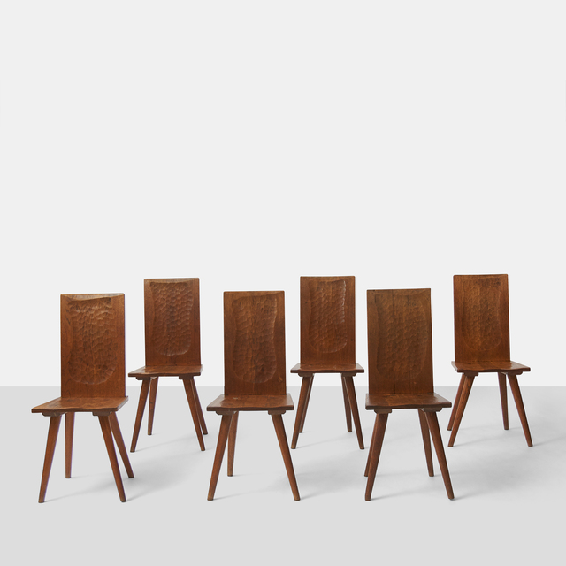 Jean Touret, ‘Jean Touret Wood Back Chairs for Atelier Marolles’, 1950-1959, Almond & Co.