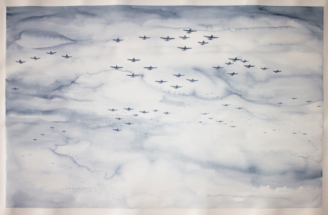 Tobias Bernstrup, ‘Murder of Crows’, 2014, Drawing, Collage or other Work on Paper, Watercolor, Nordic Contemporary Art Collection