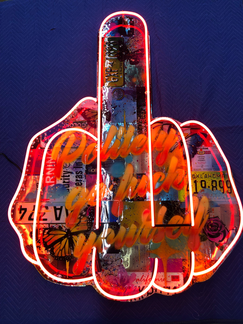 RISK, ‘Politely Go Fuck Yourself’, 2019, Corey Helford Gallery