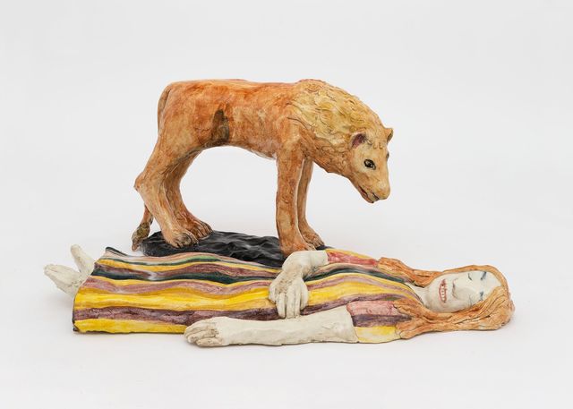 Klara Kristalova, ‘Watching the sleeping woman (after Rosseau)’, 2017, Sculpture, Glazed stoneware, Perrotin