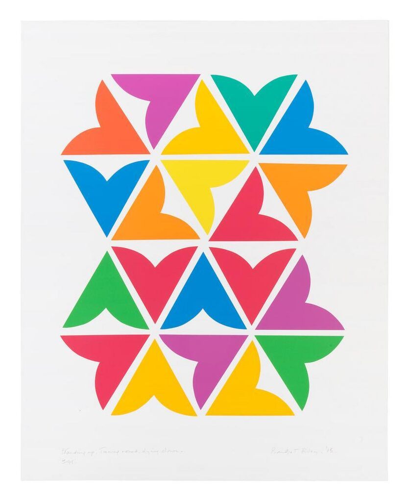 Bridget Riley - Standing Up, Turning Round, Lying Down (Tommasini & Gubay 88; not in Schubert)