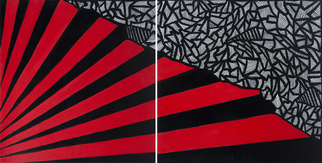 Jason Ostro, ‘Propaganda Expression’, 2008, Painting, Acrylic and black marker on canvas (2), Julien's Auctions