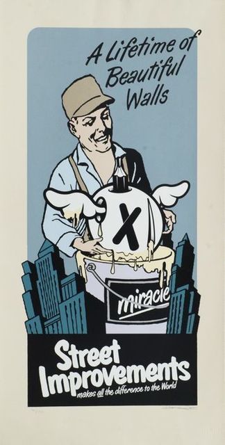 D*Face, ‘Street Improvements - II’, 2008, Print, 11 Colour Screen Print With Varnish, Stowe Gallery