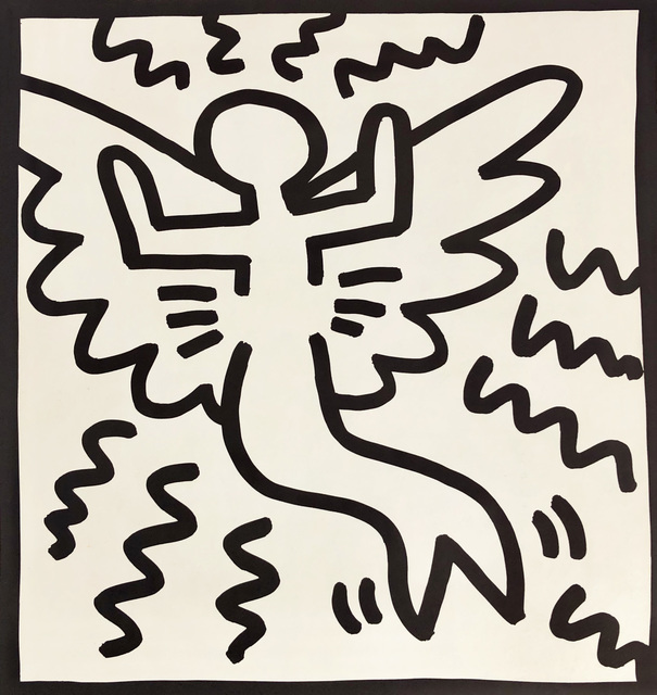 Keith Haring, ‘Keith Haring (untitled) angel lithograph 1982’, 1982, Lot 180