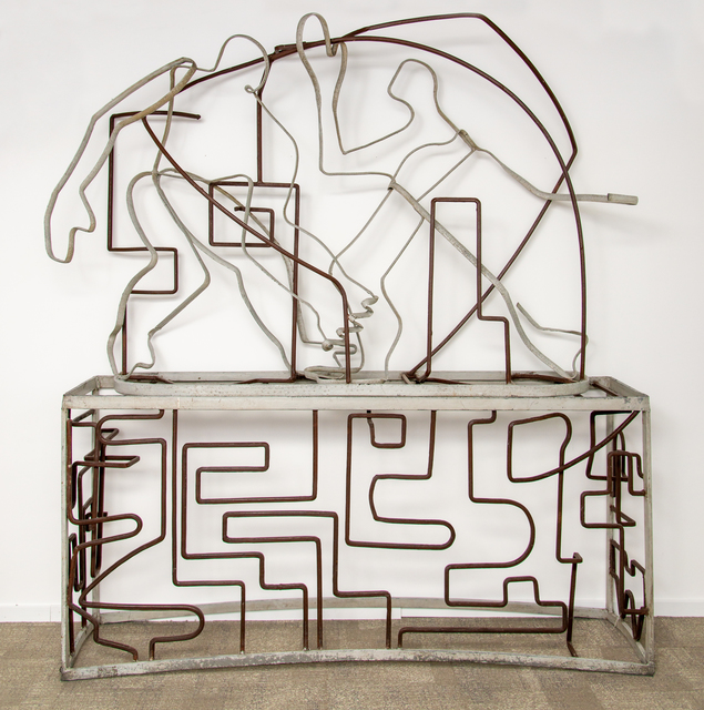 Germán Cueto, ‘Obreros trabajando’, ca. 1950, Sculpture, Mixed technique. Construction iron and rods, and painting, Galeria Freijo