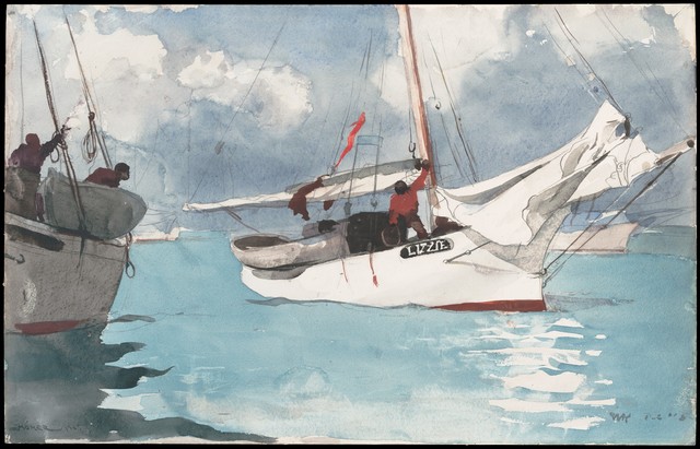 Winslow Homer, ‘Fishing Boats, Key West’, 1903, Drawing, Collage or other Work on Paper, Watercolor and graphite on off-white wove paper, The Metropolitan Museum of Art