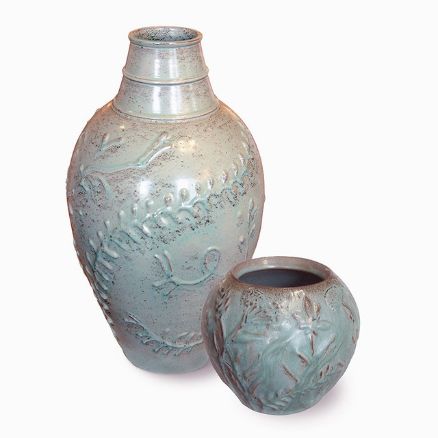 Erik Mornils, ‘Vases with stylized flora in relief’, ca. 1950, Gallery BAC