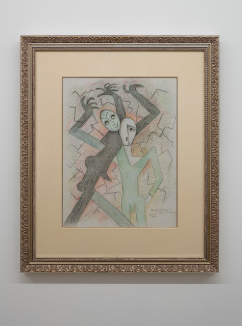 Beatrice Wood, ‘The Man Who Could Not Control Himself’, 1990, Drawing, Collage or other Work on Paper, Graphite and colored pencil on paper, Nina Johnson