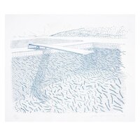 David Hockney - Lithographic Water Made of Lines (MCAT 210)