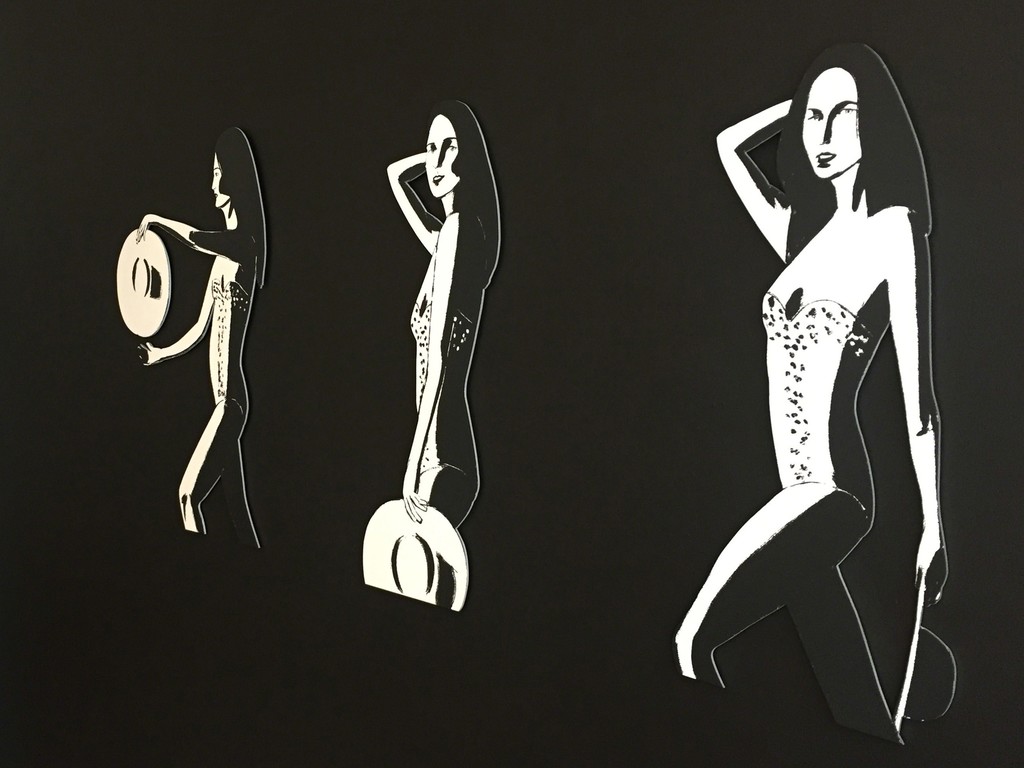 Ariel (Cutout) installation on black wall at Meyerovich Gallery, San Francisco Ariel (Cutout) installation on black wall at Meyerovich Gallery, San Francisco