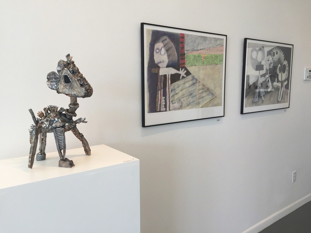Karl X. Hauser - Three Eared Beast, cast aluminum, with digital works. Karl X. Hauser - Three Eared Beast, cast aluminum, with digital works.