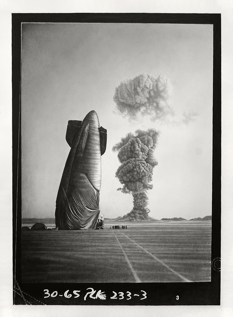 Joel Daniel Phillips, ‘Operation Stokes / After Michael Light, After Unknown’, 2019, Drawing, Collage or other Work on Paper, Charcoal and graphite on paper, Hashimoto Contemporary