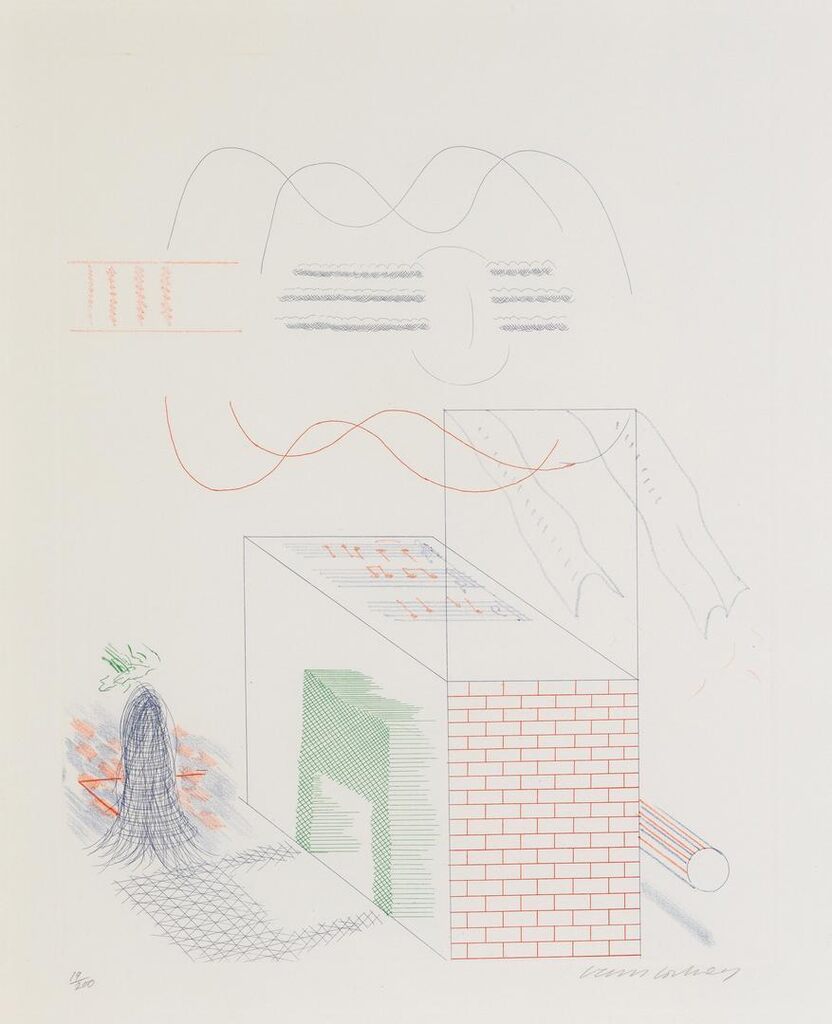 David Hockney - The Buzzing of the Blue Guitar, from The Blue Guitar