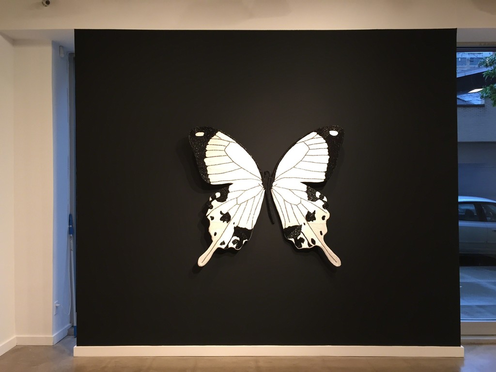 "Duality", 2015, Beads and embroidery on canvas, 54 x 54 x 2 in / 137.2 x 137.2 x 5 cm "Duality", 2015, Beads and embroidery on canvas, 54 x 54 x 2 in / 137.2 x 137.2 x 5 cm