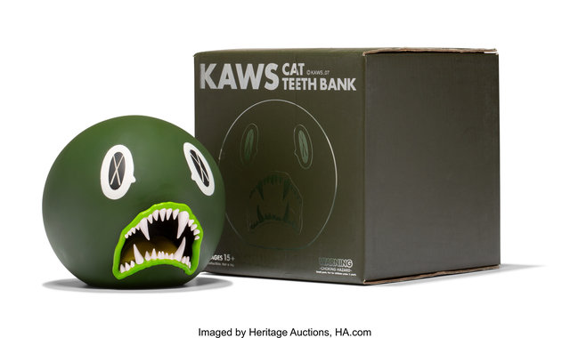 KAWS, ‘Cat Teeth Bank (Green)’, 2007, Heritage Auctions
