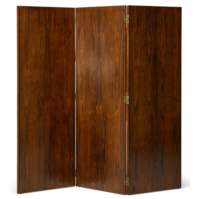 Eugène Printz, ‘Three-Panel Screen, France’, 1930s, Design/Decorative Art, Rosewood, Brass, Rago/Wright