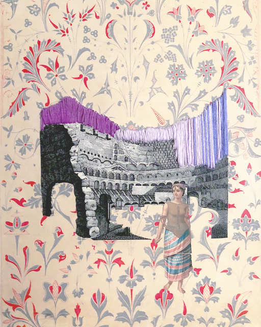 Suchitra Mattai, ‘Colisseum’, 2018, Painting, Thread, 19th C prints, k contemporary