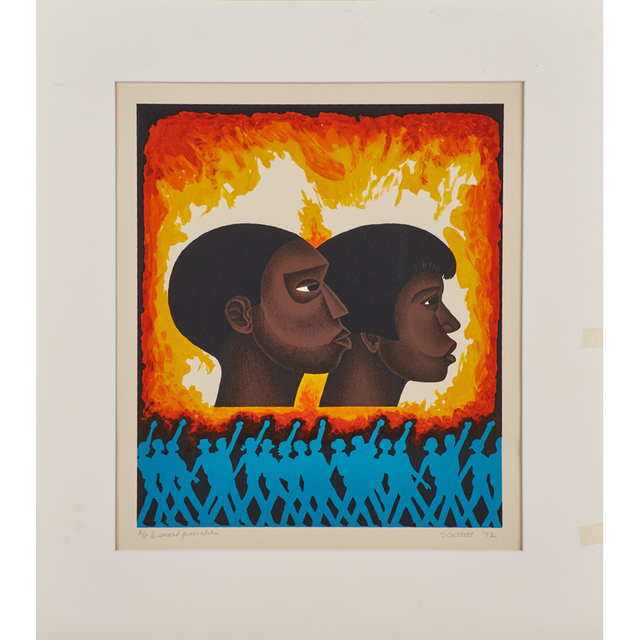 Elizabeth Catlett, ‘2nd Generation’, 1992, Print, Lithograph in colors, Rago/Wright