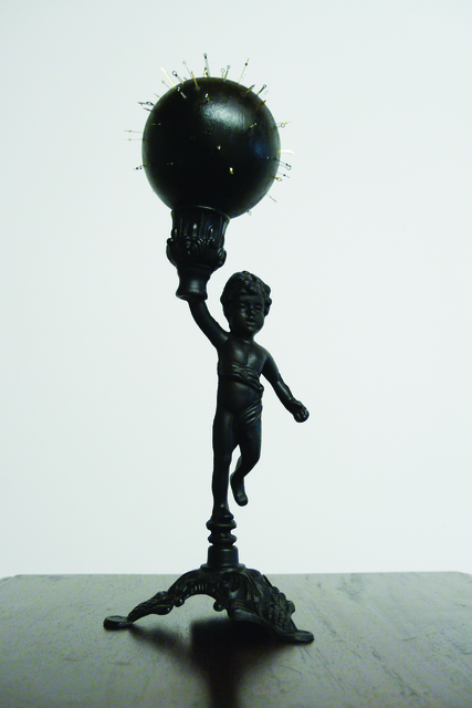 Marco Godinho, ‘The Abyss of Chronos ’, 2014, Sculpture, Found statuette amended, spray paint, watch hands, Sapar Contemporary