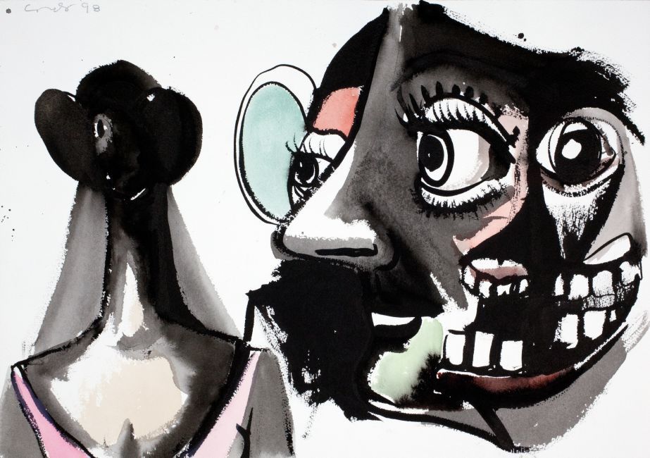 Louisiana on Paper. George Condo: The Way I Think.
Drawings 1974-2015
09.11 2017 - 02.04 2018
George Condo
Ballerina and Her Thoughts, 1998
Watercolour and ink on paper
36.2 × 50.8 cm
Private Collection, New York
© George Condo
Photo: George Condo Studio
Louisiana on Paper. George Condo: The Way I Think.
Drawings 1974-2015
09.11 2017 - 02.04 2018
George Condo
Ballerina and Her Thoughts, 1998
Watercolour and ink on paper
36.2 × 50.8 cm
Private Collection, New York
© George Condo
Photo: George Condo Studio