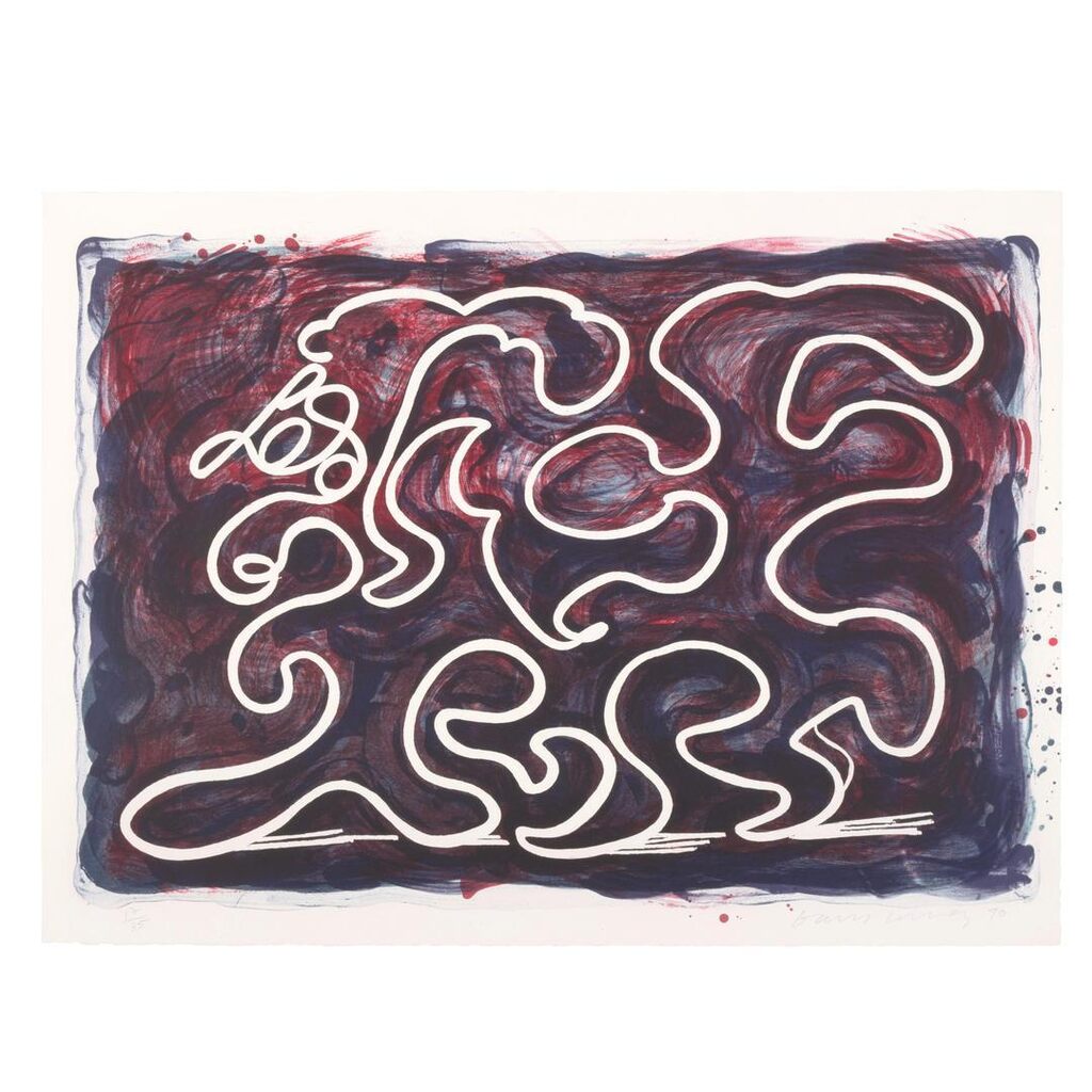 David Hockney - White Lines Dancing in Printing Ink (MCAT 323)