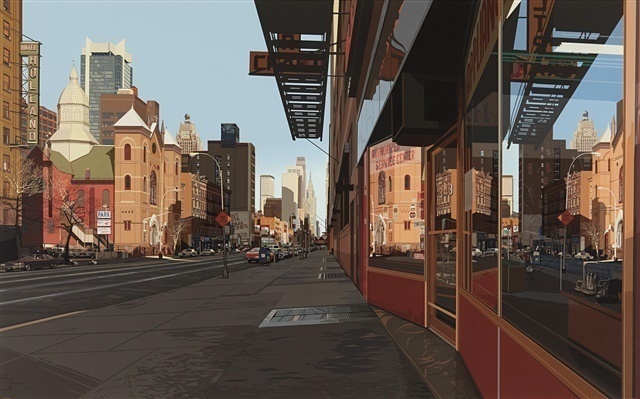 Richard Estes, ‘Holland Hotel’, 1980, Print, Screenprint, Susan Sheehan Gallery