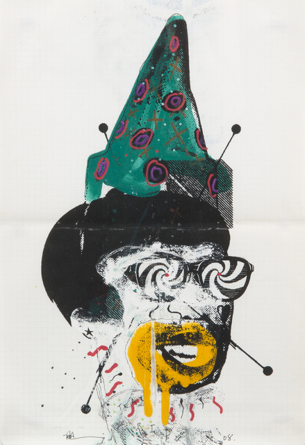 Paul Insect, ‘Xerox 14’, 2008, Acrylic, ink, and xerograph on graph paper, Julien's Auctions