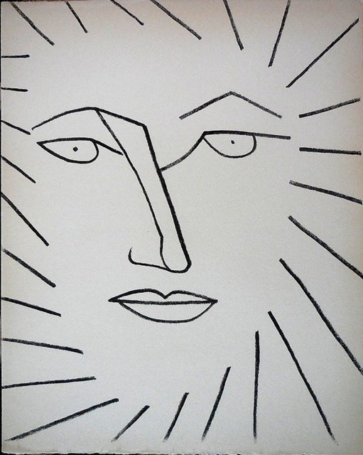 Françoise Gilot, ‘Portrait head of a Woman Lithograph’, 1950-1959, Lions Gallery