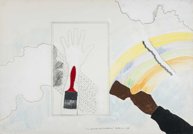 Tano Festa, ‘Lo spessore dell'arcobaleno’, 1965, Galleria il Ponte