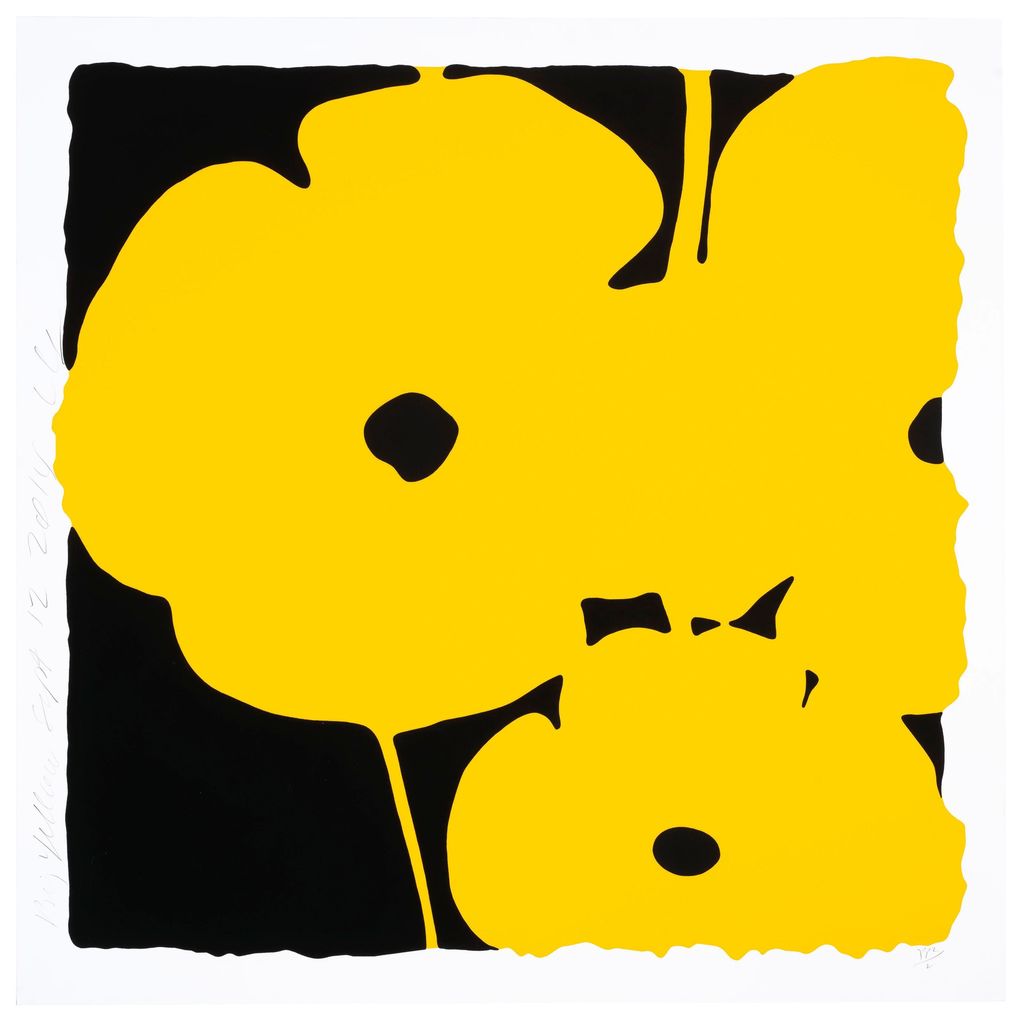 Donald Sultan - Big Yellow, Sept 12, 2014, from Big Poppies