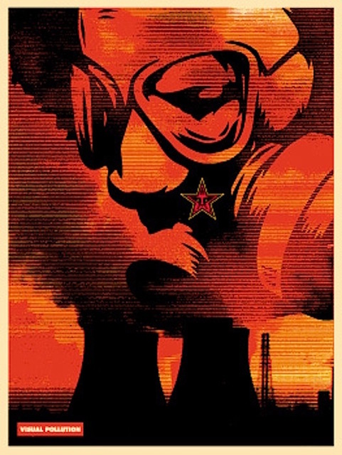 Shepard Fairey (OBEY), ‘Visual Pollution Gas Mask’, 2001, Gregg Shienbaum Fine Art