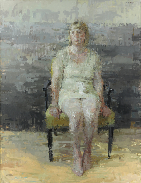 Ann Gale, ‘Jennifer with Cream Dress’, 2012, Painting, Oil on panel, Dolby Chadwick Gallery