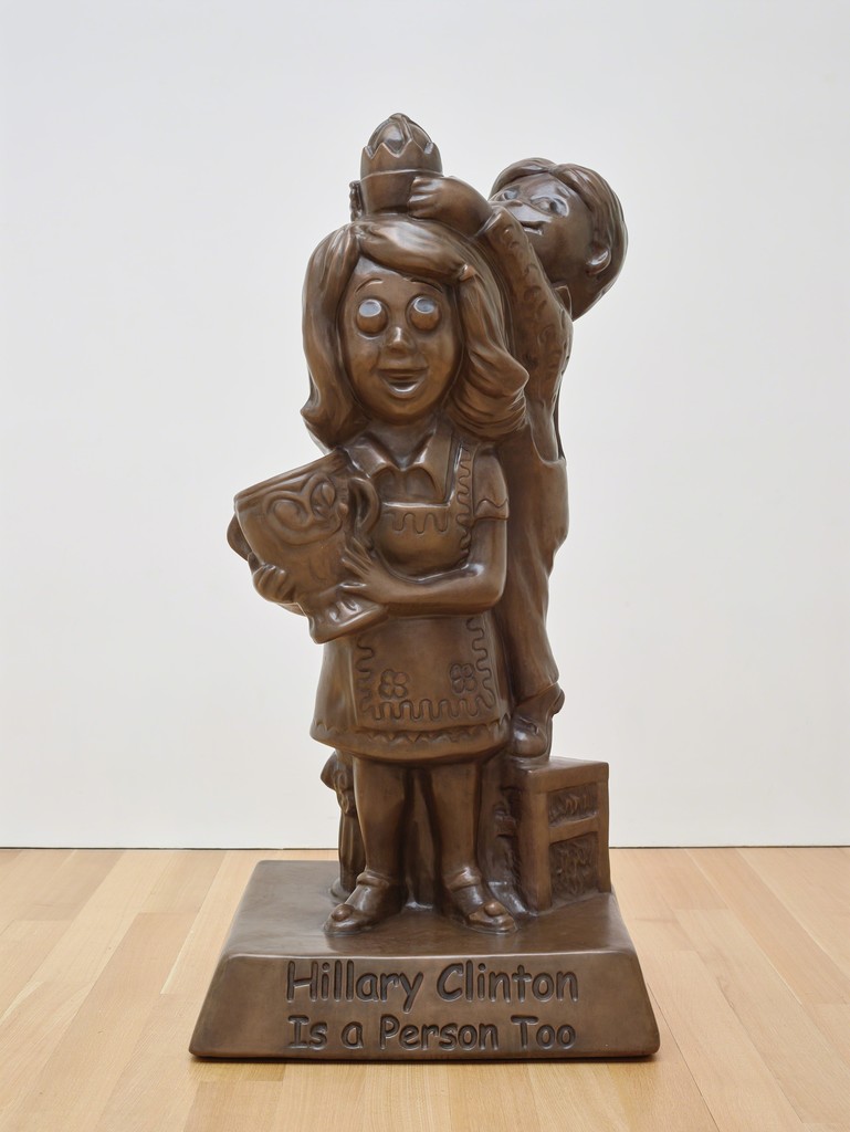 Jonathan Horowitz / "Hillary Clinton is a Person Too", 2008 / Bonded bronze / 72 x 34 x 34 inches / Photography: Tom Powel Imaging, Inc. Jonathan Horowitz / "Hillary Clinton is a Person Too", 2008 / Bonded bronze / 72 x 34 x 34 inches / Photography: Tom Powel Imaging, Inc.