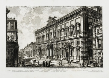 Veduta del Palazzo fabbricato sul Quirinale per le Segreterie de Brevi e della Sacra Consulta, from: Vedute di Roma