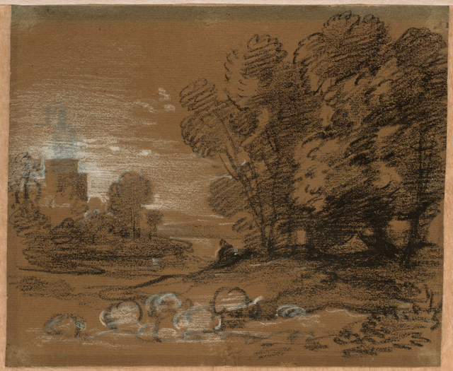 Thomas Gainsborough Wooded Landscape With Shepherd And Sheep