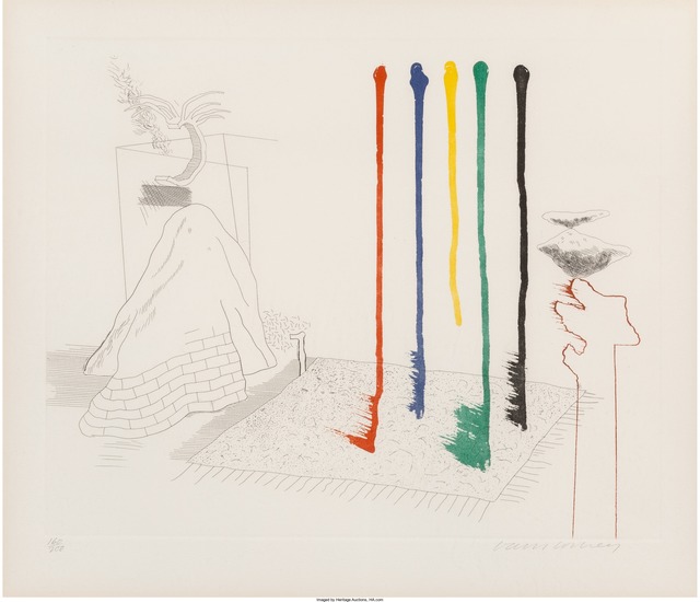 David Hockney, ‘I Say They Are, pl. 16, from The Blue Guitar portfolio’, 1976, Heritage Auctions