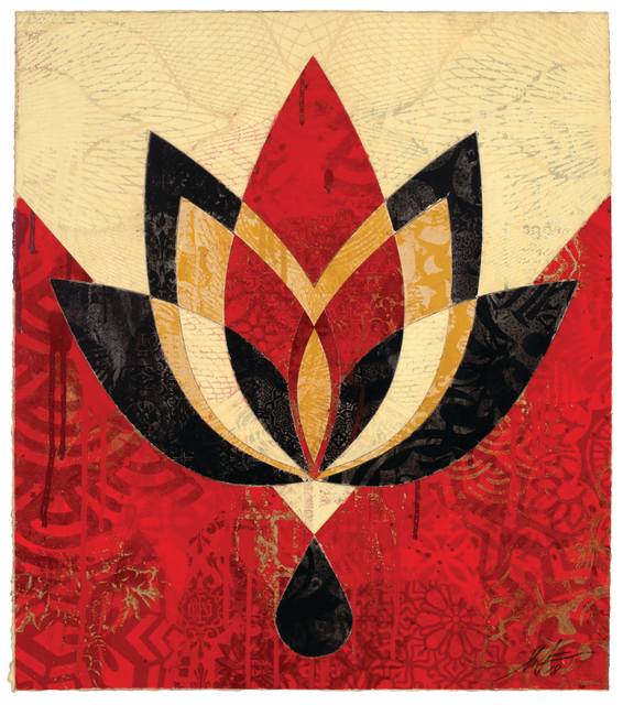 Shepard Fairey (OBEY), ‘Bleeding Lotus, Version 4’, 2018, Galerie Ernst Hilger