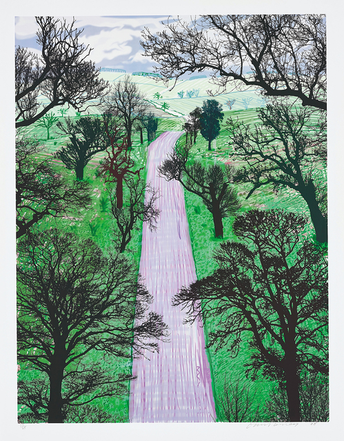 David Hockney, ‘Winter Road Near Kilham’, 2008, Phillips