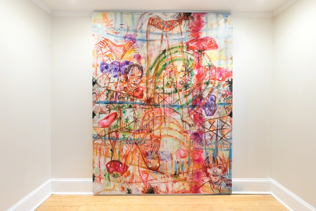 Jutta Koether Roots In the Rhineland, 1995 Oil on canvas 97 x 74 in / 246.5 x 188cm Jutta Koether Roots In the Rhineland, 1995 Oil on canvas 97 x 74 in / 246.5 x 188cm