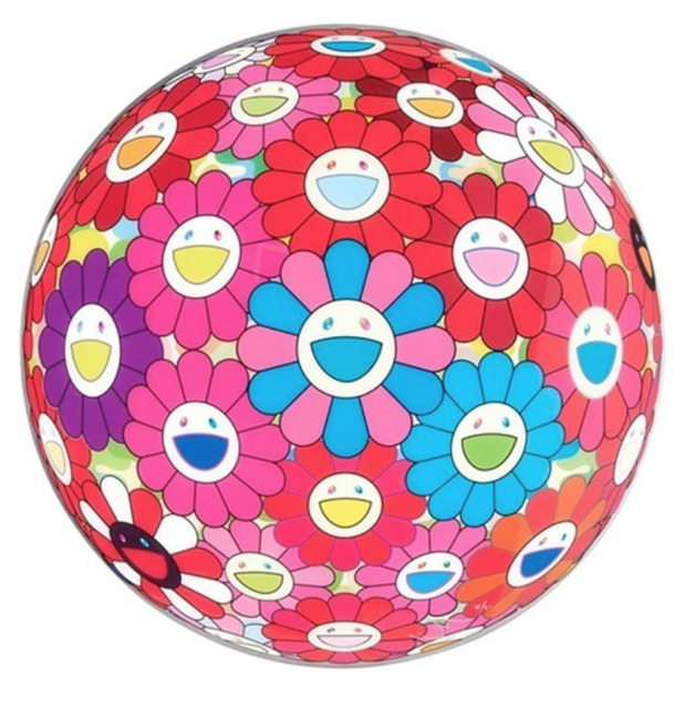 Takashi Murakami, ‘FLOWERBALL 3D BLUE - RED’, 2017, Print, Serigraphy on paper, Marcel Katz Art
