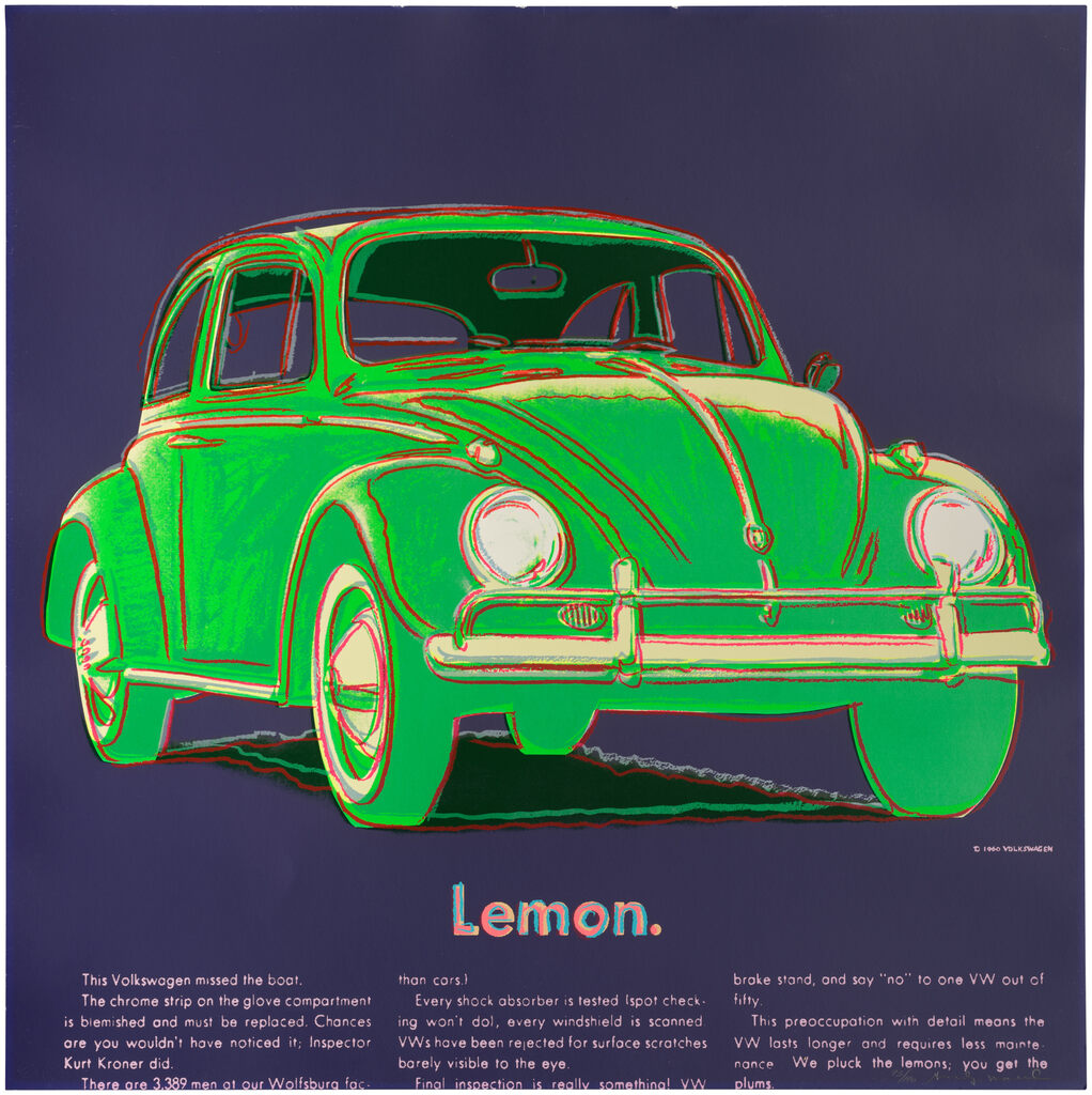 Andy Warhol - Volkswagen, from Ads (F. & S. 358)