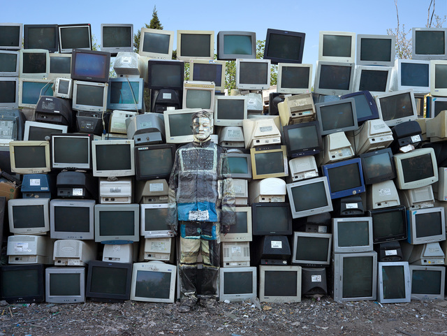 Liu Bolin, ‘Hiding in the city, Screen in rest’, 2017, Galerie Paris-Beijing