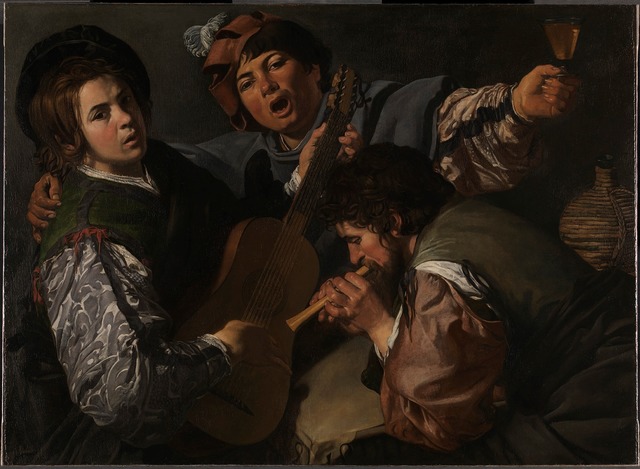 Valentin de Boulogne, ‘A Concert with Three Figures’, 1615-1616, The National Gallery, London