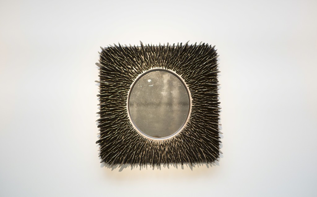 MR.04 Shady Side Mirror by Lindsey Adelman
USA, 2015
Resin covered in oxidised gold leaf, mirror glass
Dimensions, finishes and colours are customizable upon request
71.5 x 13 x h 71.5 cm | 16.5 kg
28.1 x 5.1 x h 28.1 in | 36 lb
MR.04 Shady Side Mirror by Lindsey Adelman
USA, 2015
Resin covered in oxidised gold leaf, mirror glass
Dimensions, finishes and colours are customizable upon request
71.5 x 13 x h 71.5 cm | 16.5 kg
28.1 x 5.1 x h 28.1 in | 36 lb
