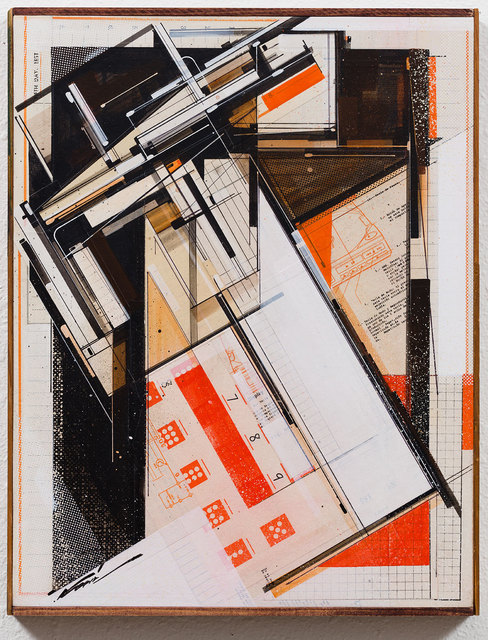 Augustine Kofie, ‘Compact Test’, 2017, Mixed Media, Found paper, acrylic, screen-print, ball point pen, graphite and white-out on cradled birch panel, Jonathan LeVine Projects