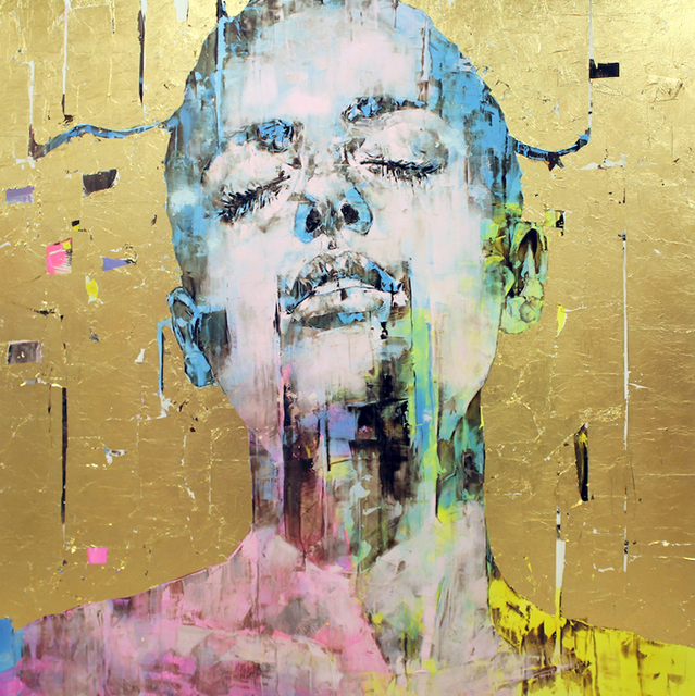 Marco Grassi Grama, ‘The Di-Gold Experience 410’, 2019, Painting, Oil, gold leaf and resin on aluminium, Galerie LeRoyer