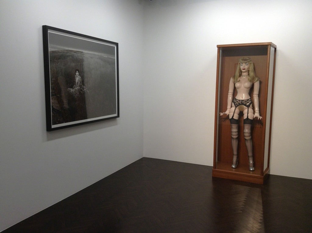 (Left) Eikoh Hosoe, Simon: A Private Landscape, 1973, 100 x 150 cm. (Right) Simon Yotsuya, Eve of Future and Past 7, 1973, 160cm tall. (Left) Eikoh Hosoe, Simon: A Private Landscape, 1973, 100 x 150 cm. (Right) Simon Yotsuya, Eve of Future and Past 7, 1973, 160cm tall.