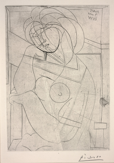 Pablo Picasso, ‘Seated Nude, Her Head Leaning on Her Hand from Vollard Suite’, 1934, Dallas Museum of Art