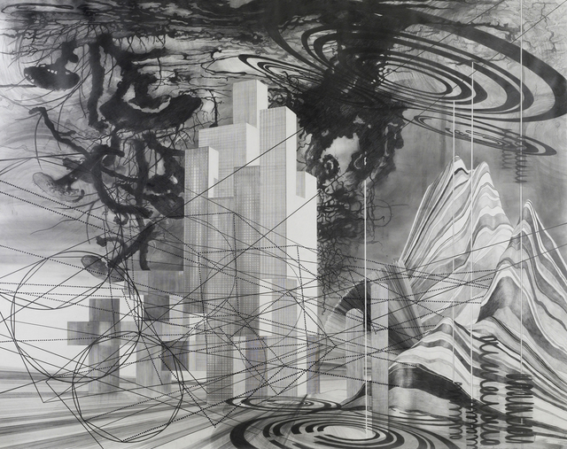 Katja Davar, ‘Tomorrows Giants Today’, 2008, Drawing, Collage or other Work on Paper, Pencil, graphite powder and ink on paper, Kadel Willborn